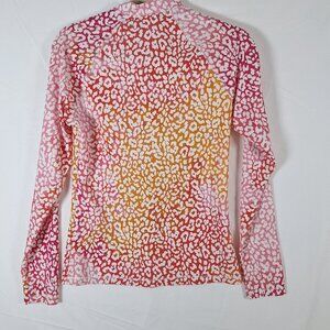 J Crew Leopard Print 1/4 Zip Pullover size Large